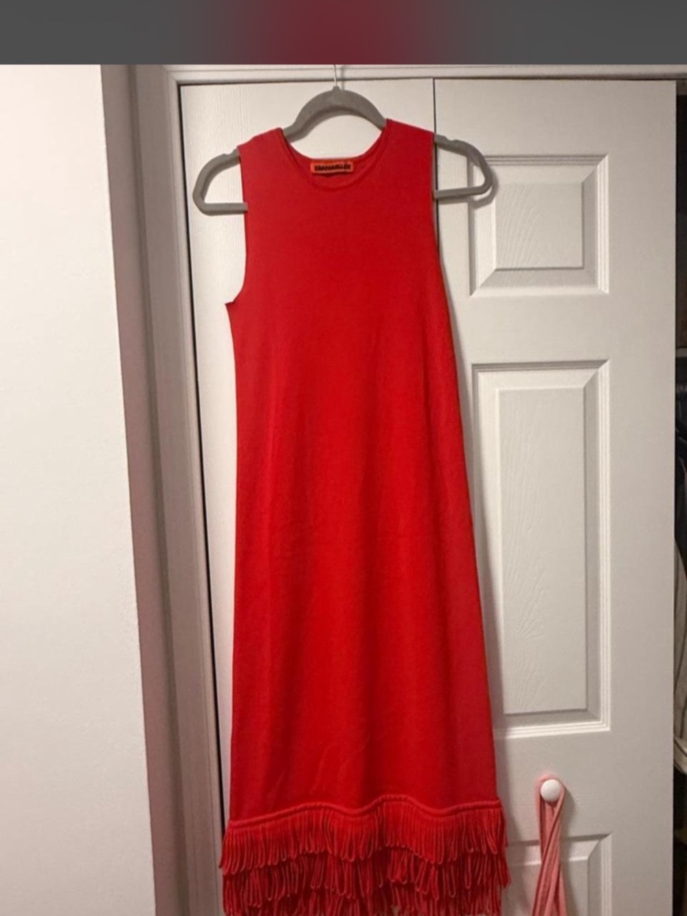 Simon Miller Red Sleeveless Fringe Maxi Dress